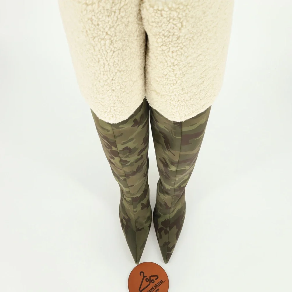 GOOD AMERICAN High Kickstand Over The Knee Boots With Sherpa‎